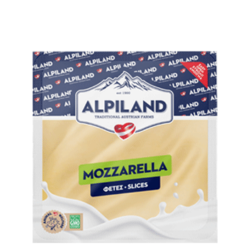 Mozzarella της Alpiland σε φέτες.